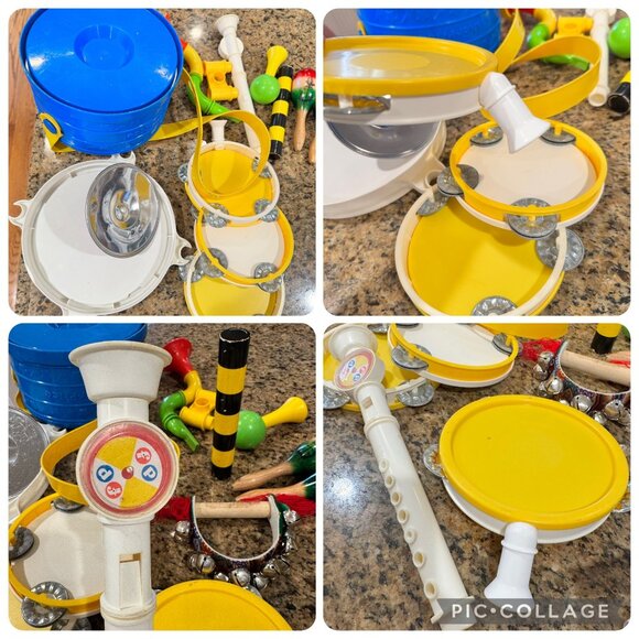 Fisher-Price Musical Band Drum Set Instruments Tambourine Vintage 1979 Vintage - Picture 5 of 16